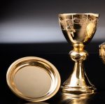 Pozlaćeni liturgijski kalež sa patenom od mesinga model 10-119-M