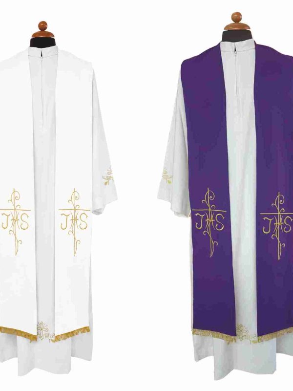 štola ST02 dvobojna ljubičasta bijela