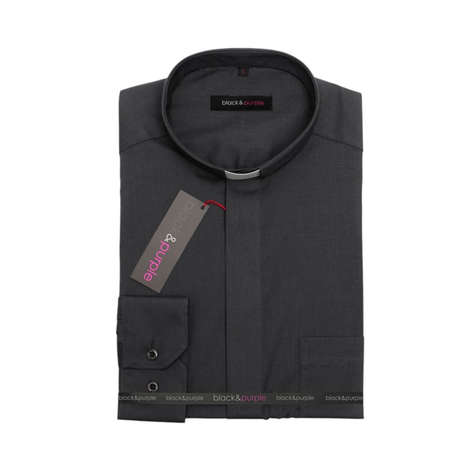 poplin dugi rukav crna Svećenička košulja Poplin dostupna je u crnoj boji te u više veličina, od M do 4XL.