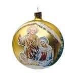 Staklena božićna kugla “ SV. OBITELJ ZLATNA” 15499 - promjer 10 cm