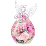 Stakleni anđeo sa cvjetnim motivima Pink Love