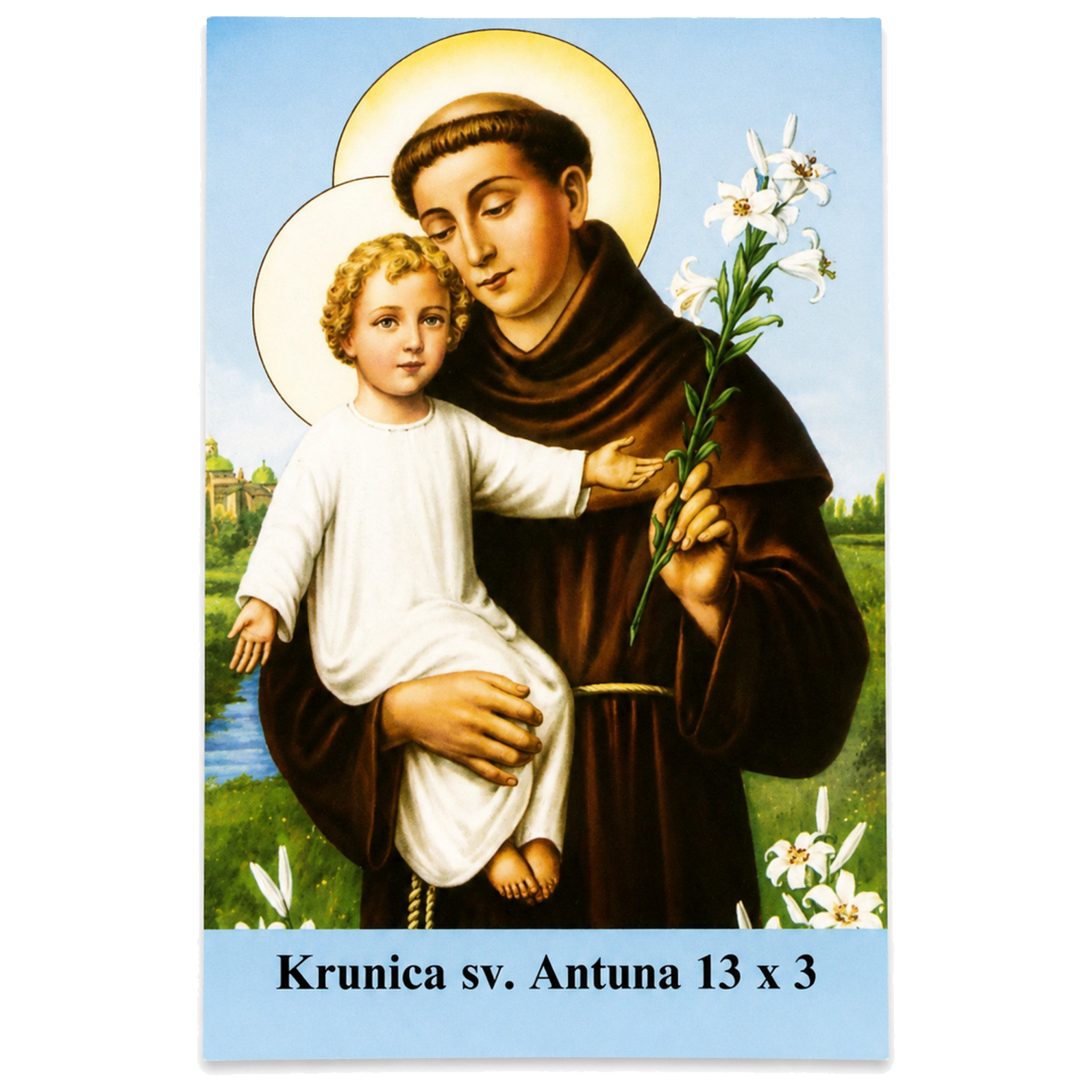 sv. ante slika Krunica sv. Ante Padovanskog s priloženim molitvama i uputama za moljenje.