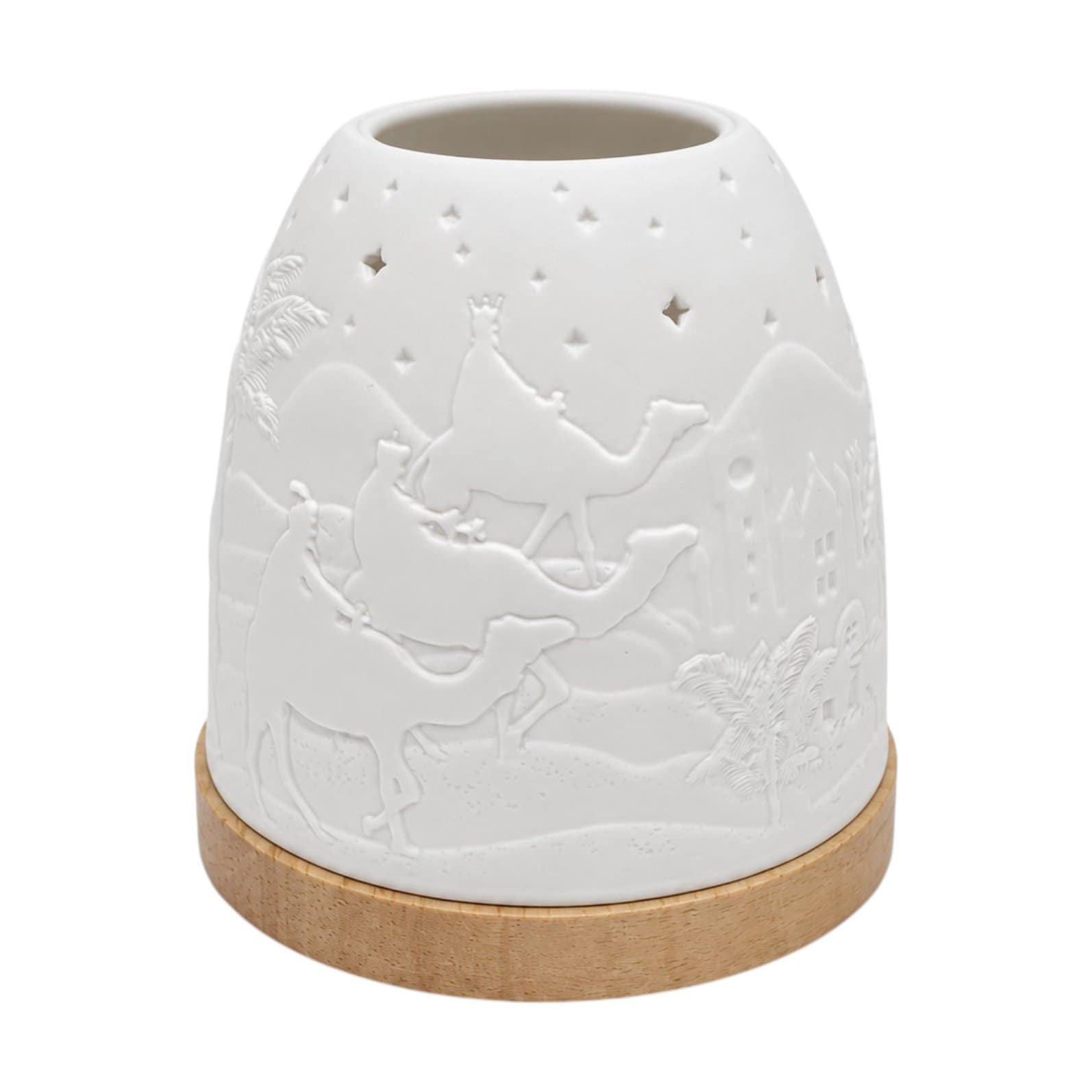 MINI IGLOO BIJELI 455 Porculanski svijećnjak Mini Igloo 455 božićne jaslice bijeli
