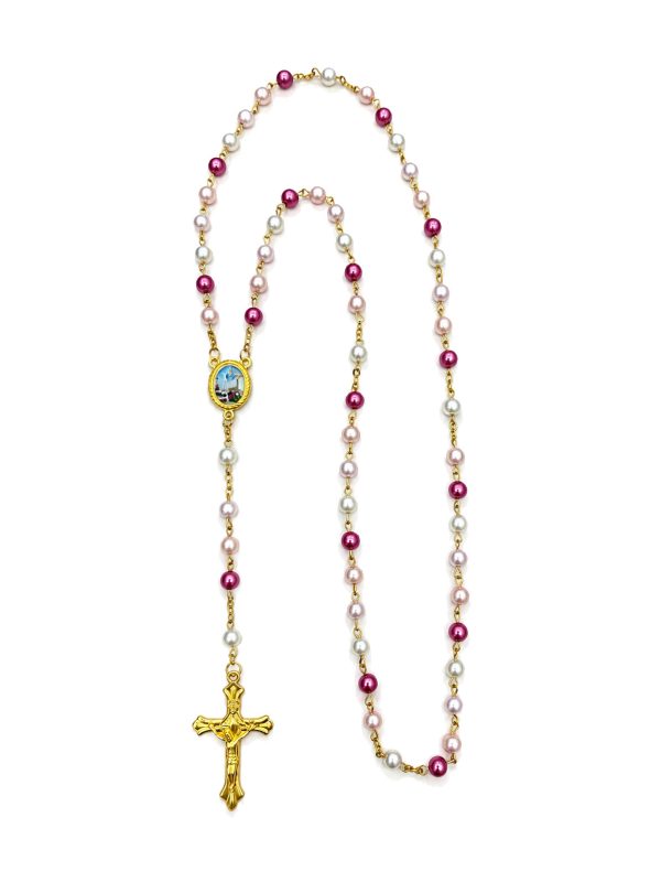 Gospina krunica s medaljicom Gospe Fatimske i bisernim perlicama
