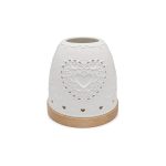Mini Igloo keramički svijećnjak srce br. 51 bijeli