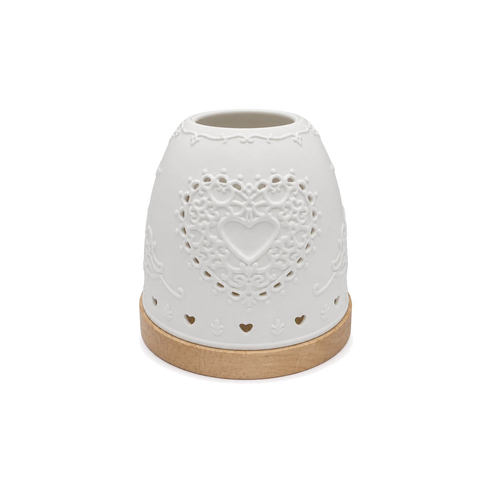 mini igloo 51 bijeli Mini Igloo keramički svijećnjak srce br. 51 bijeli