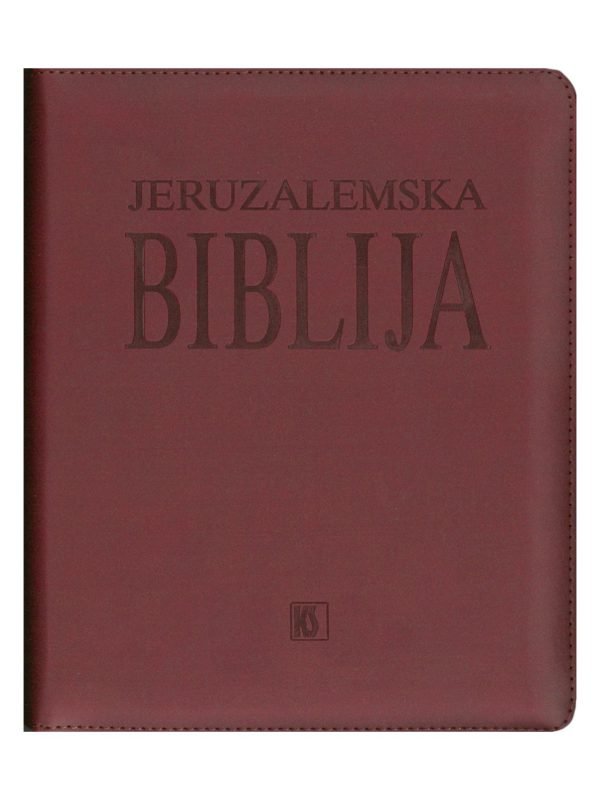 Jeruzalemska Biblija u etuiju sa zatvaračem i zlatorezom smeđa