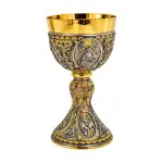Kalež Muka Kristova 155 BIC s reljefnim prizorima Kristove muke i uskrsnuća
