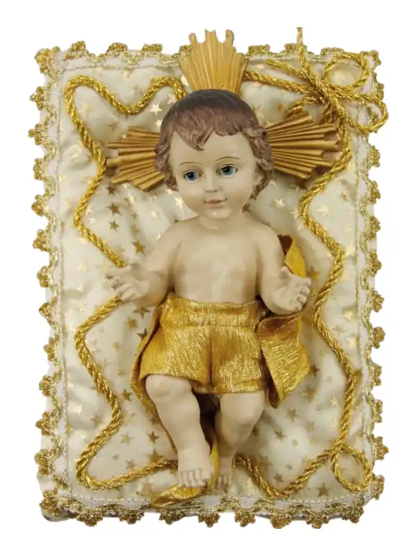 Dijete Isus na krem jastuku 18 × 24 cm H042 Dekoprojekt